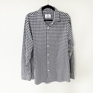 Mizzen+Main plaid checked men’s dress shirt button up men’s X-Large trim fit